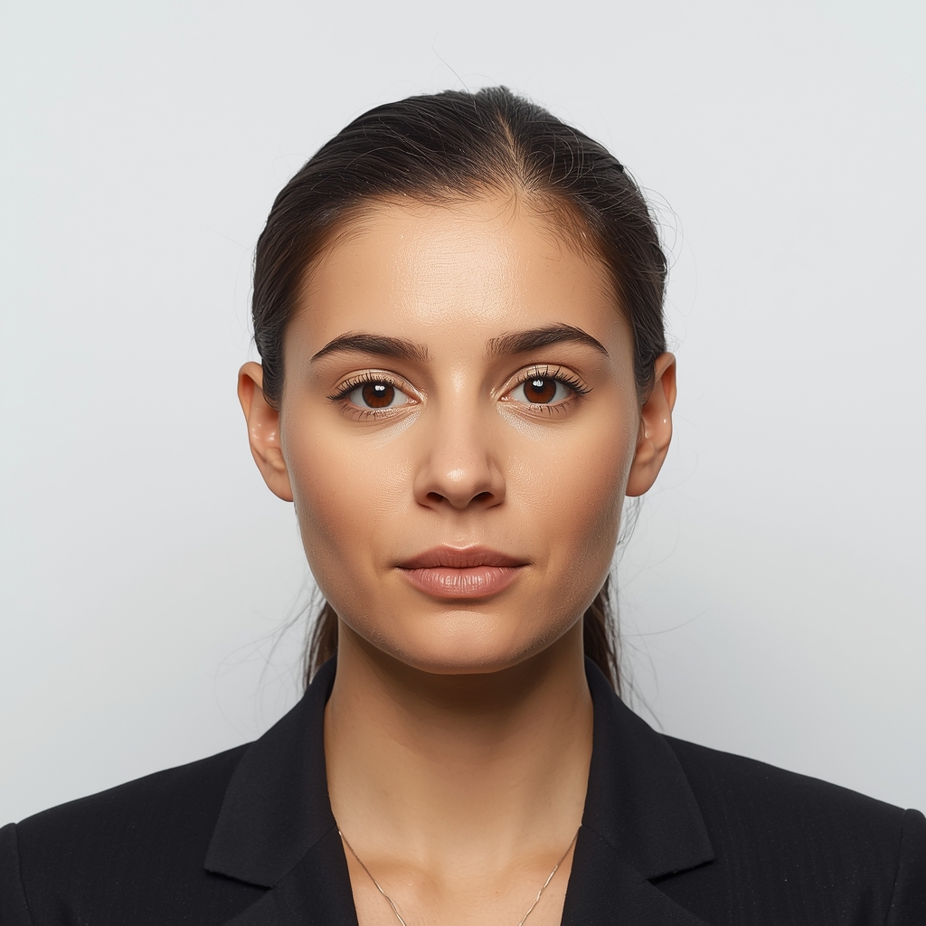 Correct passport photo example